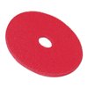 3M Low-Speed Buffer Floor Pads, 17" Diameter, Red, PK5, 5PK 5100